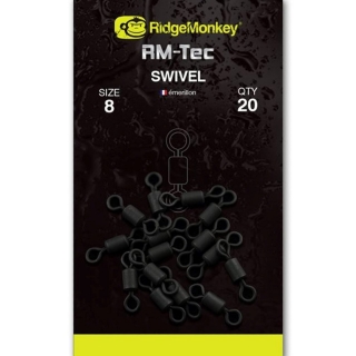 Obratlíky RidgeMonkey RM-Tec Swivel #8 20ks