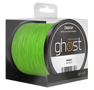 Šňůra Delphin GHOST 4+1 zelená 0,33mm 40lbs 600m