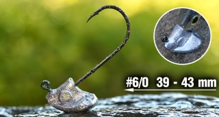 Jigová hlavička REDBASS StandUp Pro Sickle 5ks #6/0 20g