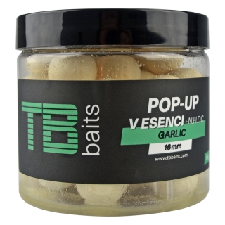 Plovoucí boilie TB Baits Pop-Up Garlic + NHDC 65g 16mm