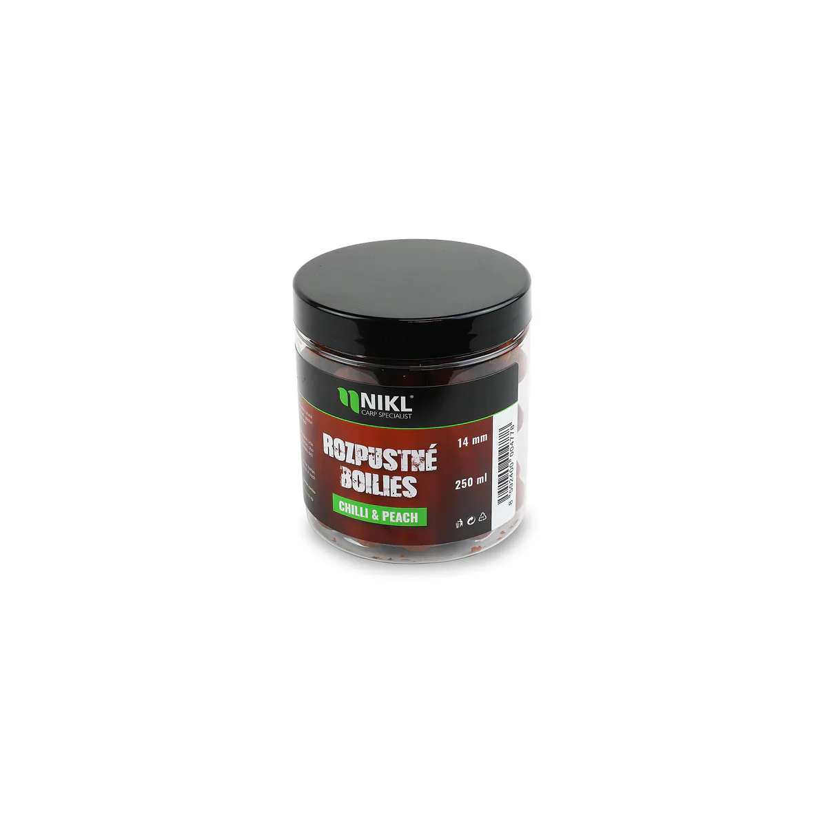 Rozpustné boilies NIKL Chilli & Peach 14mm 150g
