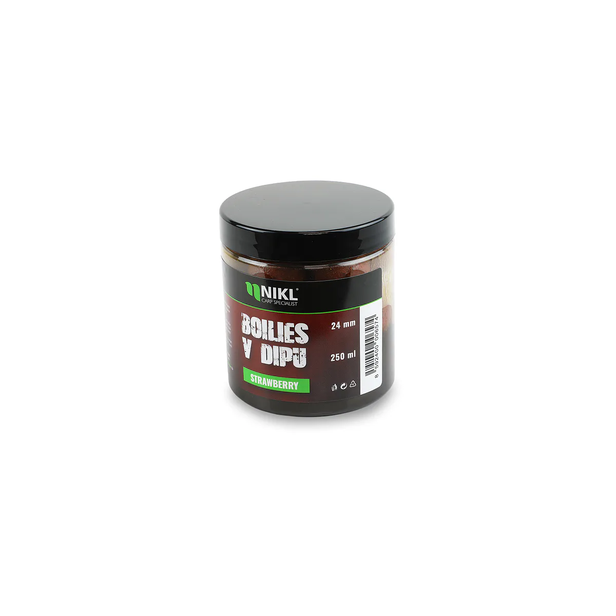 Boilies v dipu NIKL Strawberry 24mm 250g