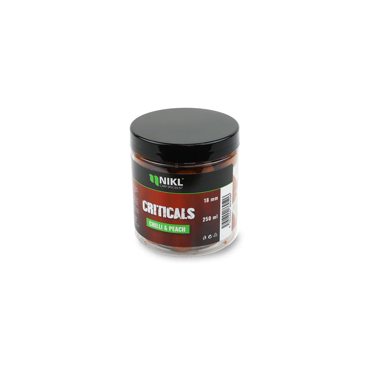 Vyvážené boilie NIKL Criticals Chilli & Peach 20 mm 150 g