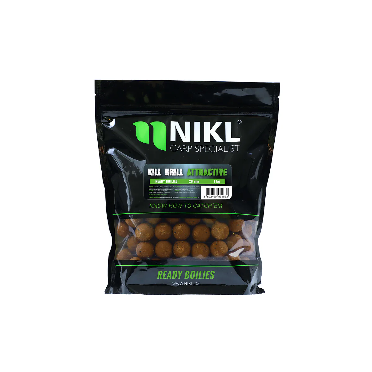Boilie NIKL Kill Krill ATTRACTIVE 20 mm 3 kg