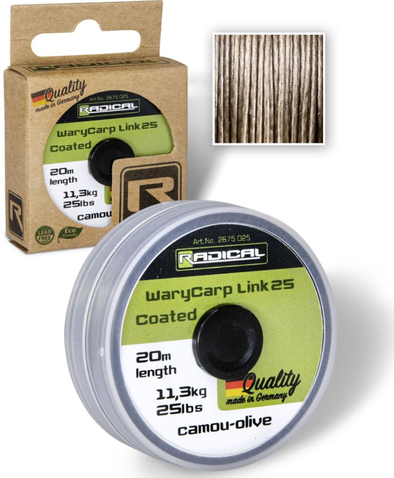Šňůrka Radical WaryCarp Link Coated 25 20m 0,65mm 11,3kg/25lbs