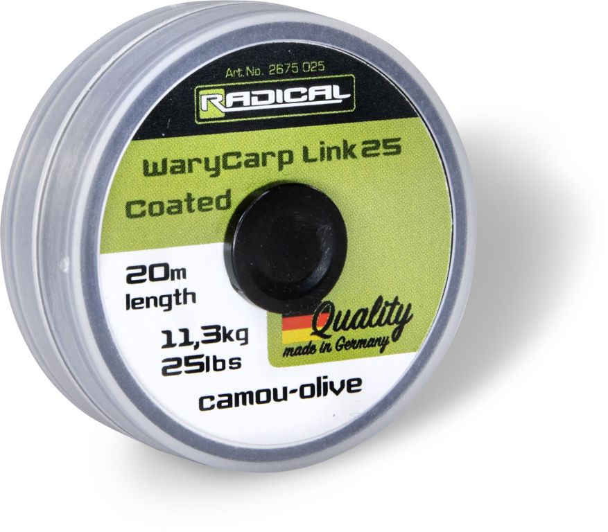 Šňůrka Radical WaryCarp Link Coated 25 20m 0,65mm 11,3kg/25lbs