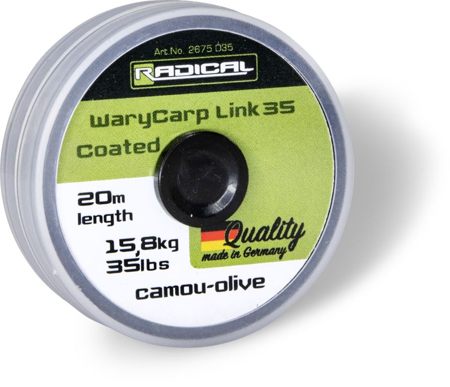 Šňůrka Radical WaryCarp Link Coated 35 20m 0,80mm 15,8kg/35lbs