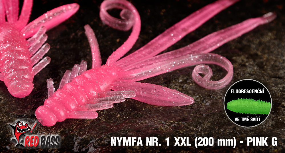 Nymfa REDBASS XXL 200mm Pink G UV
