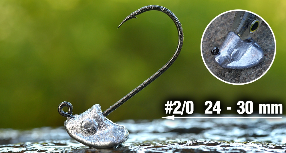 Jigová hlavička REDBASS StandUp Pro Sickle 5ks #2/0 10g
