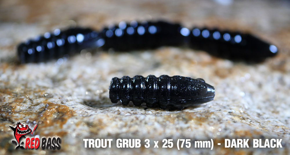 Larva REDBASS Trout Grub L 3x25mm Dark Black