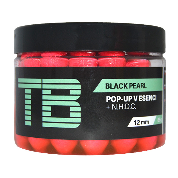 Plovoucí boilie TB Baits Pop-Up Black Pearl + NHDC 65g 12mm
