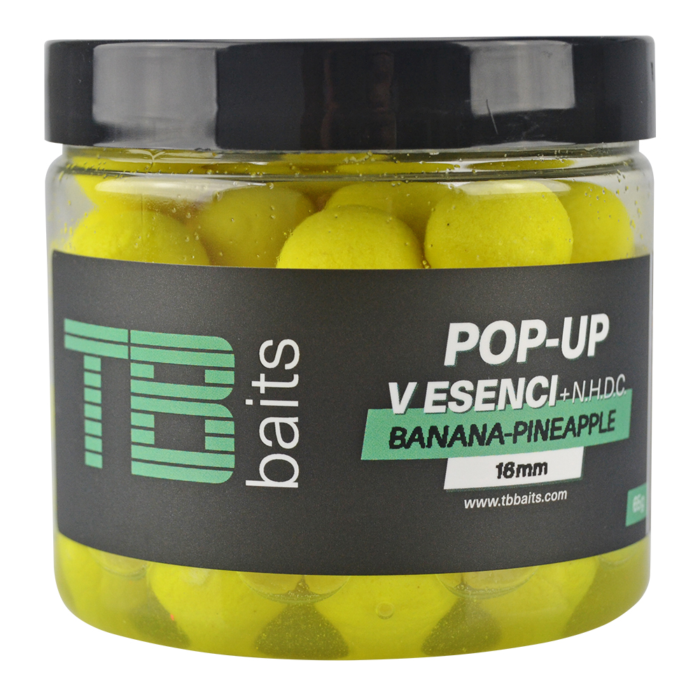 Plovoucí boilie TB Baits Pop-Up Banana- Pineapple + NHDC 65g 12mm