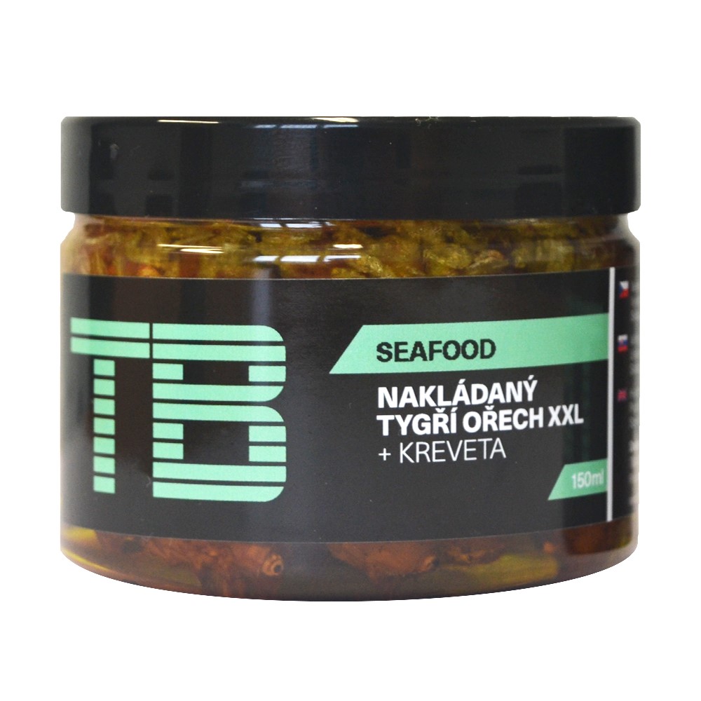 Nakládaný tygří ořech TB Baits XXL + Kreveta 150ml Seafood