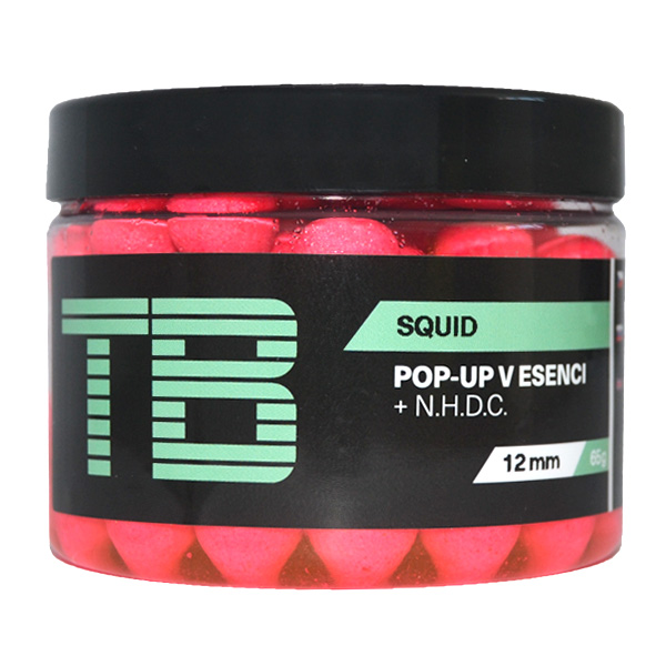 Plovoucí boilie TB Baits Pop-Up Squid + NHDC 65g 12mm