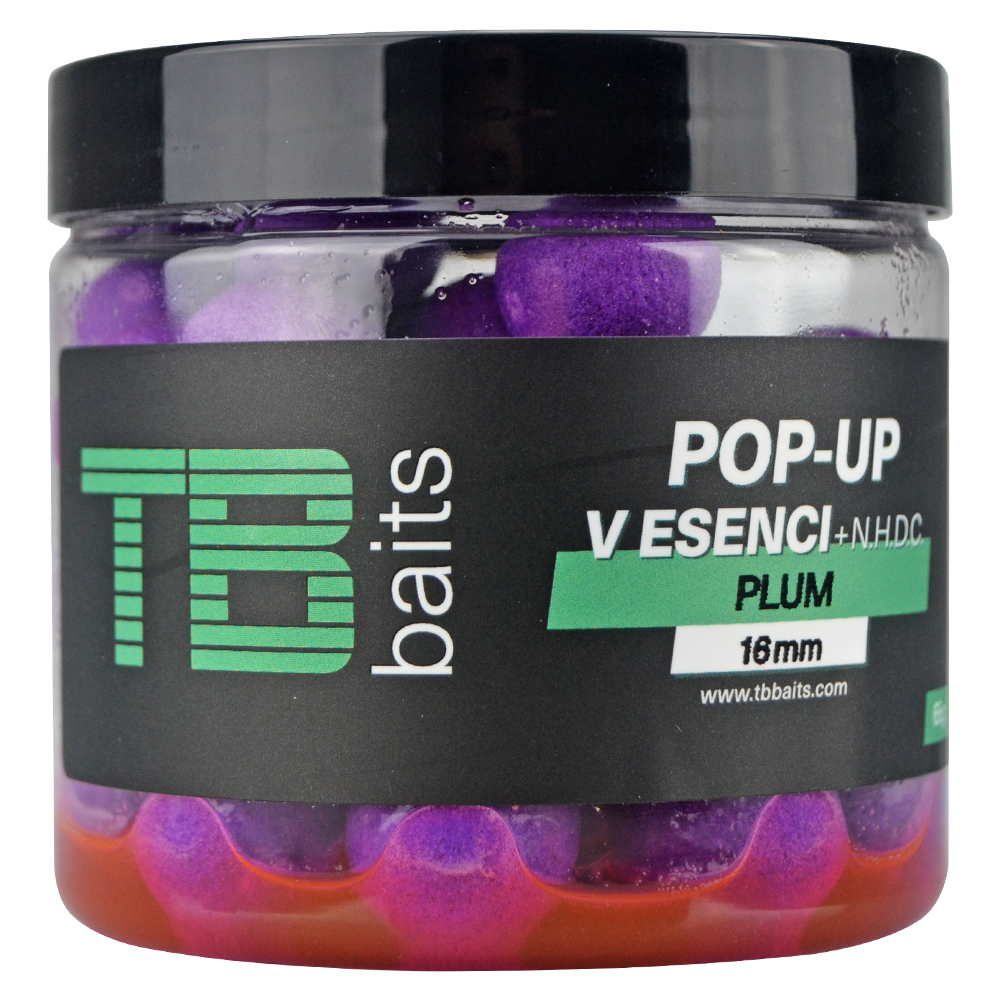 Plovoucí boilie TB Baits Pop-Up Plum + NHDC 65g 12mm