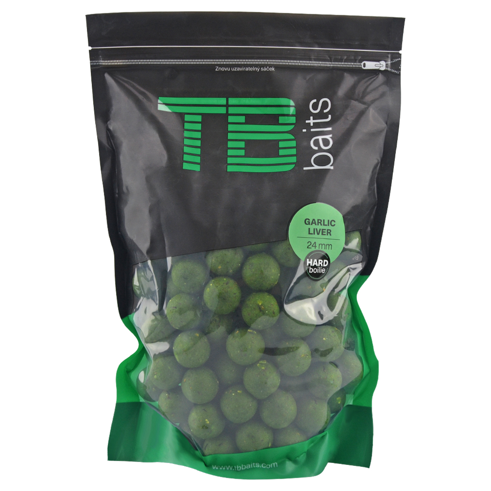 Hard boilie TB Baits Garlic Liver 1kg 24mm