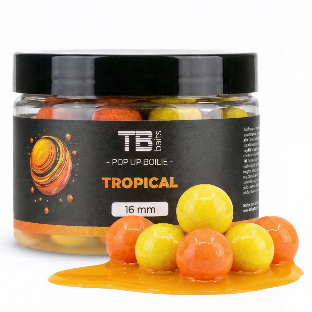 Plovoucí boilie TB Baits Pop-Up Tropical + NHDC 50g 16mm