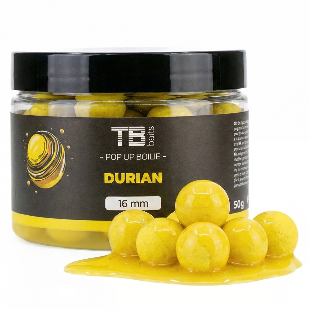 Plovoucí boilie TB Baits Pop-Up Durian + NHDC 50g 12mm